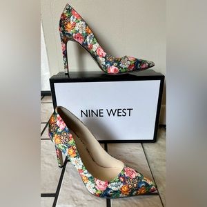 NEW Nine West Floral Stilettos “Tatiana” Size 8